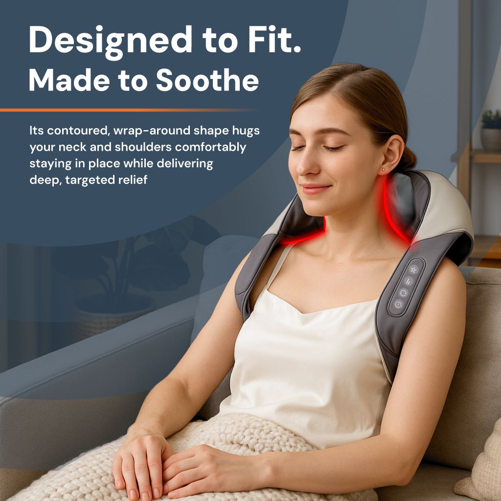 Ergonomic Neck and Shoulder Massager - Premium Pain Relief
