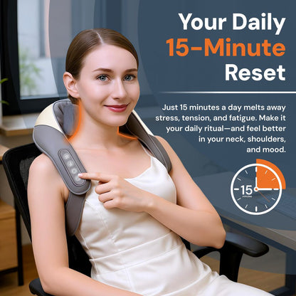 Ergonomic Neck and Shoulder Massager - Premium Pain Relief