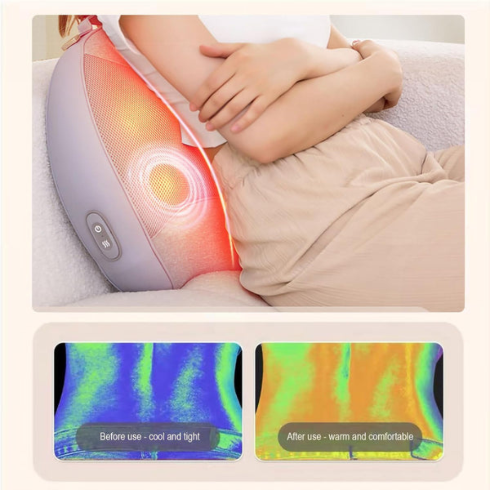 Heated Shiatsu Back Massager, 3D Deep Tissue Kneading for Pain Relief & Muscle Relaxation