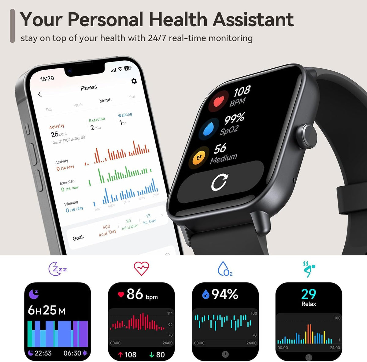 Smart Watch | 1.8" HD | Fitness Tracker