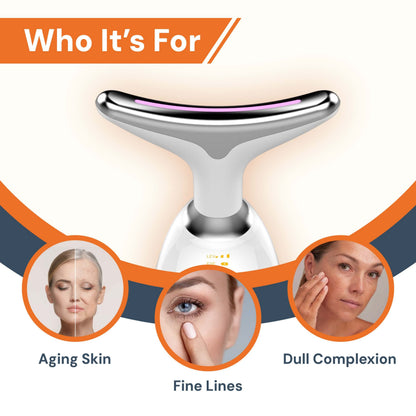Face Massager - Anti-Aging, Skin Tightening & Wrinkle Reduction Device with 7 Colours & 3 Modes
